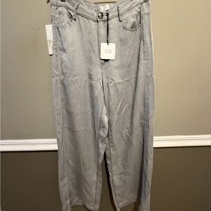 Honey Mango Light Gray Trousers